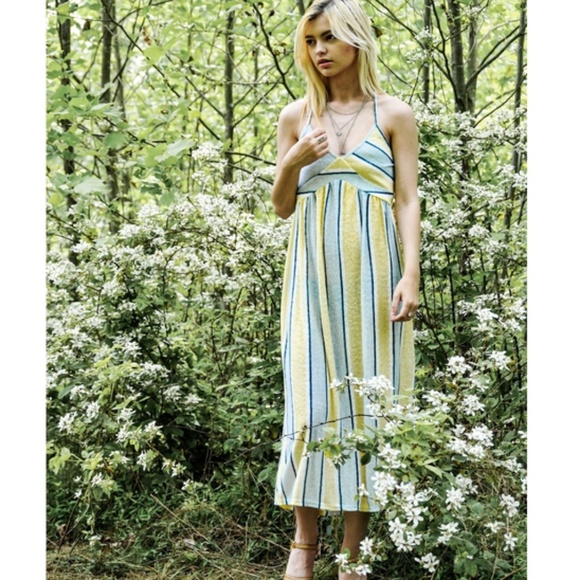 "The Jocelyn" Striped Halter Maxi Dress - Picture 2 of 3